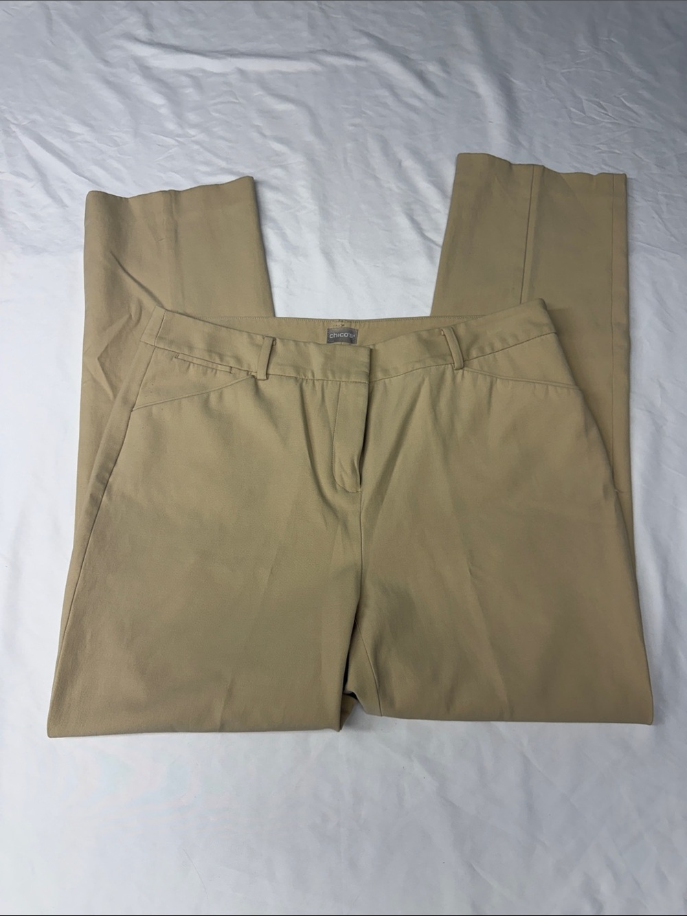 Chico's Light Beige Straight-Leg Pants